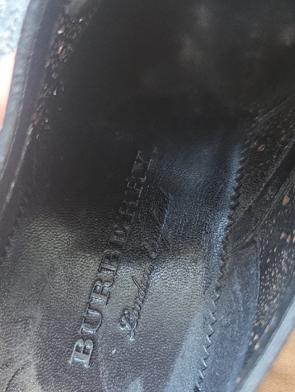 Burberry NEW Women's Black Leather Brogue Oxford Shoes Size 39.5 - Picture 8 of 11